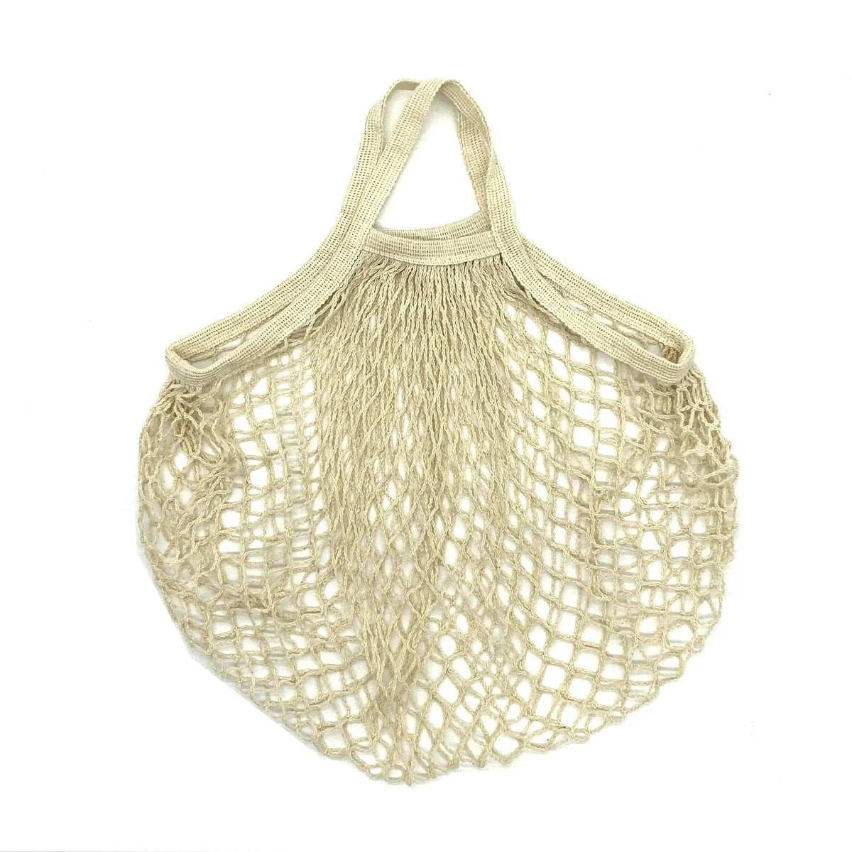 Organic Cotton Mesh Tote Bags Portable Net and String