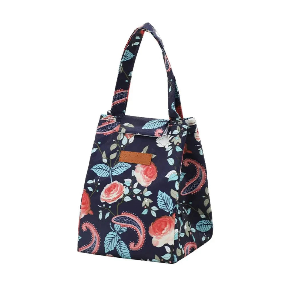 Portable Adult Kids Oxford Cloth Insulated Lunch Bag