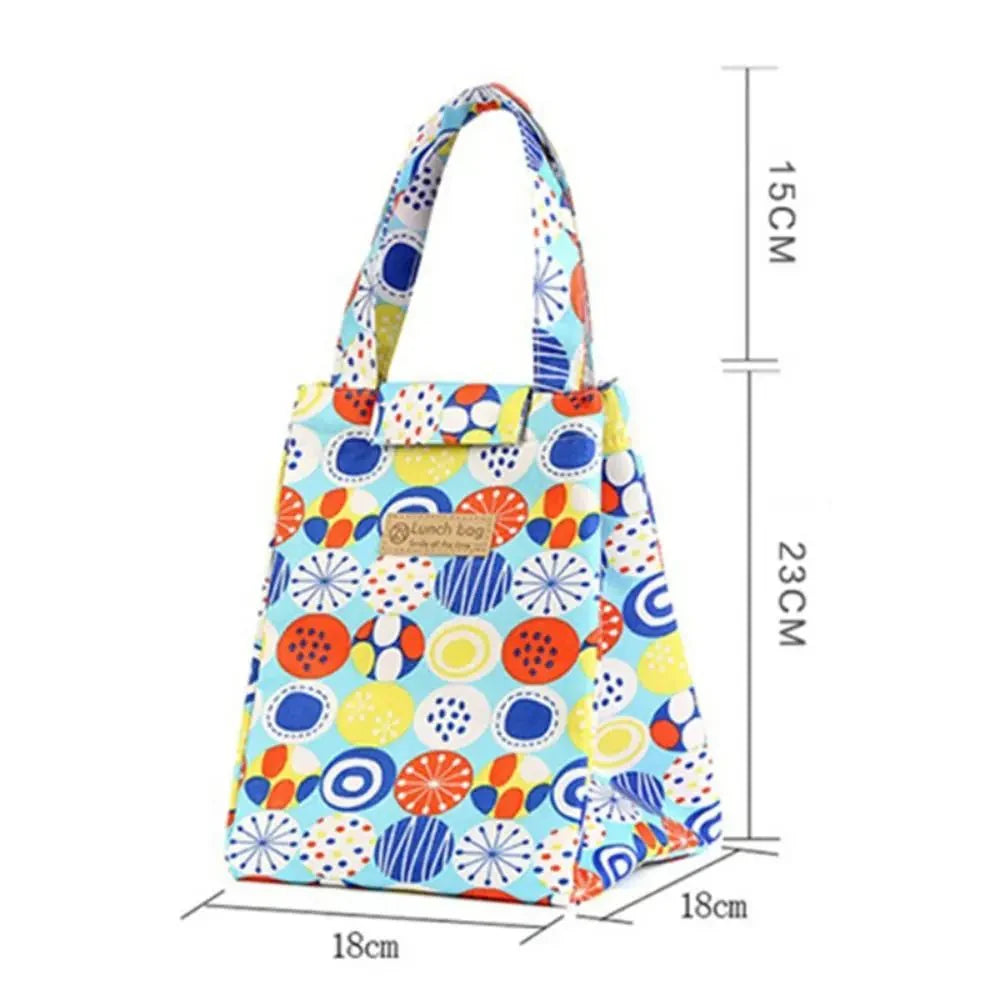 Portable Adult Kids Oxford Cloth Insulated Lunch Bag