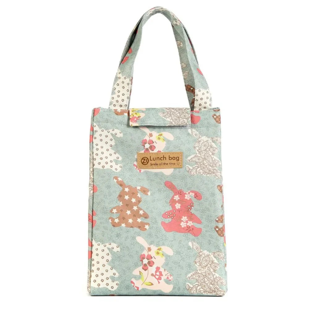 Portable Adult Kids Oxford Cloth Insulated Lunch Bag