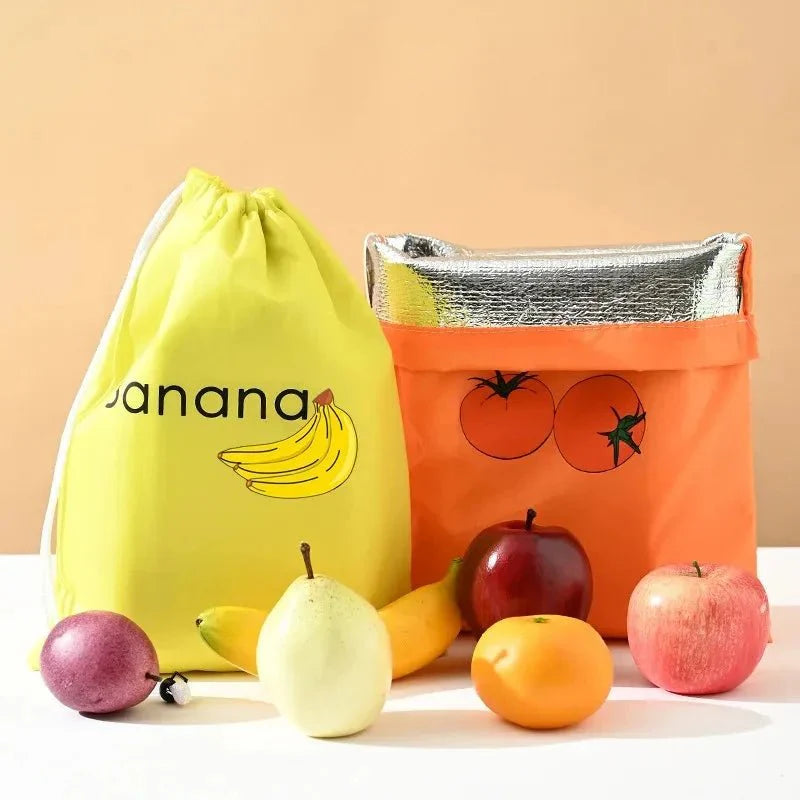 "Reusable Drawstring Produce Bags - Eco-Friendly Freshs Food Storage