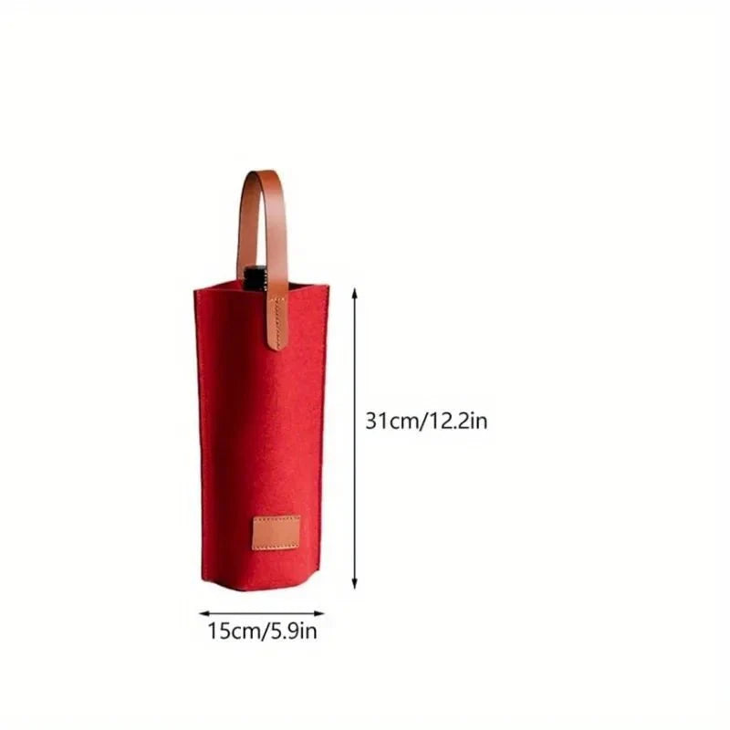 Reusable Felt Wine Tote Bag