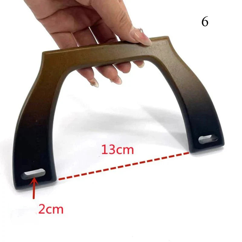 Round D-shaped Rectangle Wooden Bag Handles