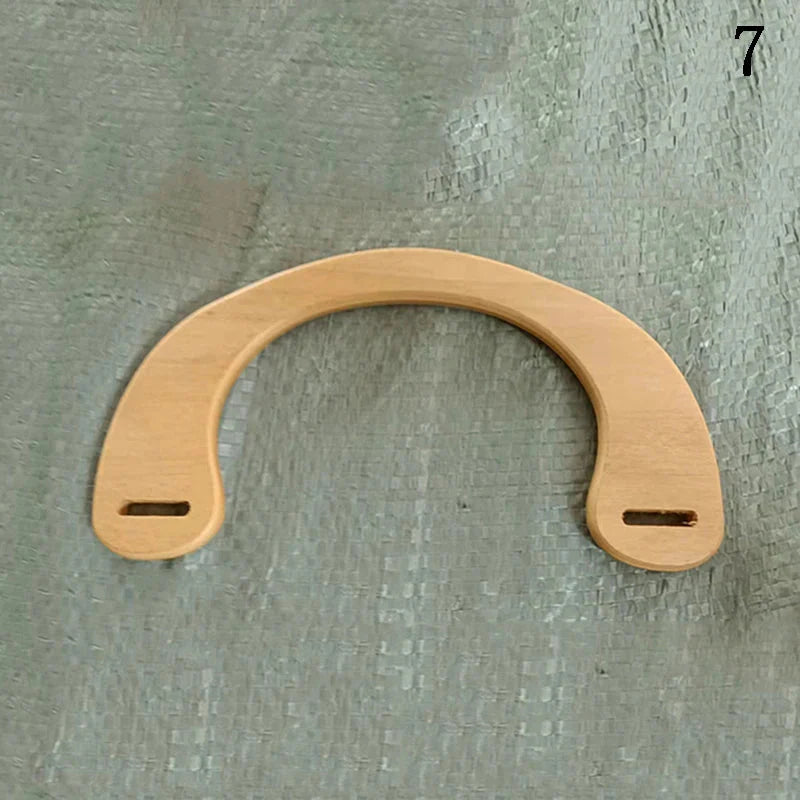 Round D-shaped Rectangle Wooden Bag Handles