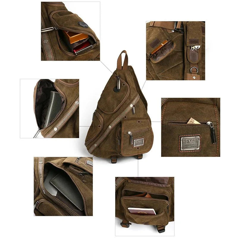 Ruil shoulder Retro Canvas  bag