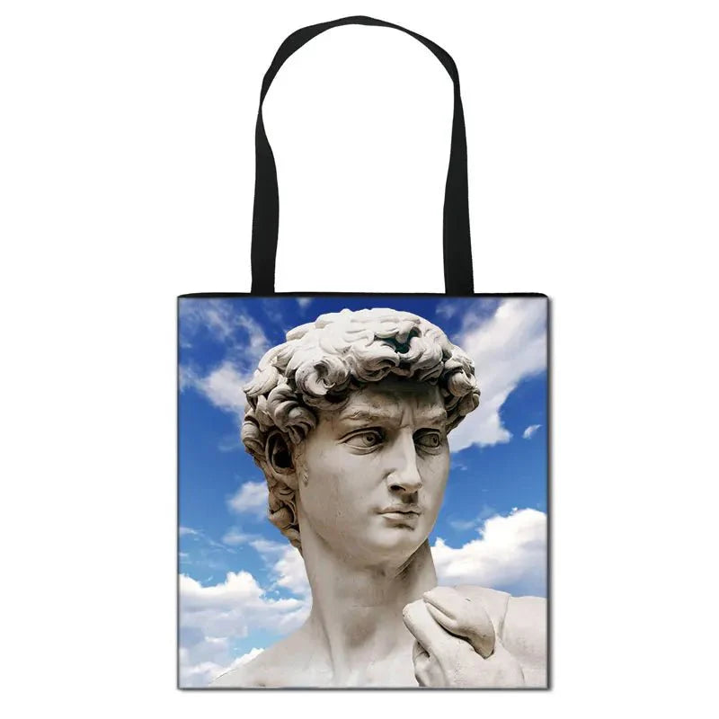 Starry Night / Statue David / Mona Lisa Handbags