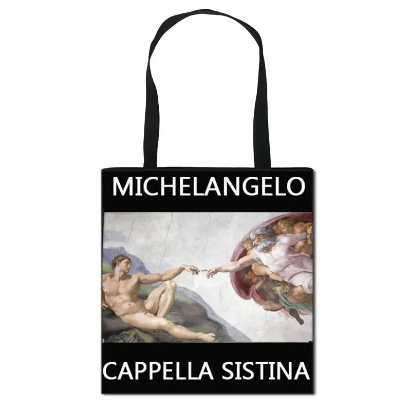 Starry Night / Statue David / Mona Lisa Handbags