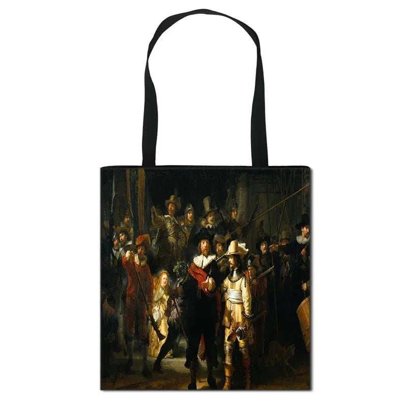 Starry Night / Statue David / Mona Lisa Handbags