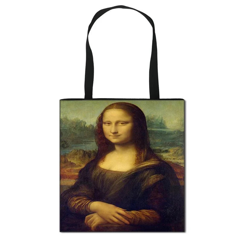 Starry Night / Statue David / Mona Lisa Handbags