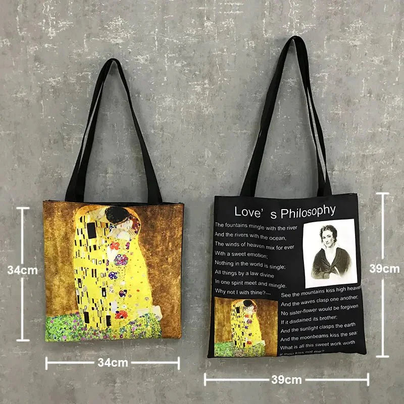 Starry Night / Statue David / Mona Lisa Handbags