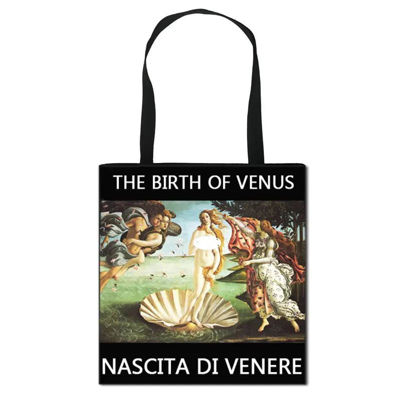 Starry Night / Statue David / Mona Lisa Handbags