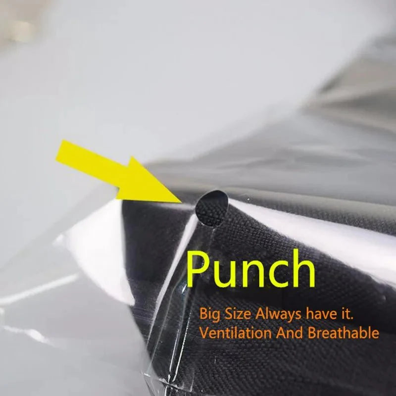Storeage Bags 100 Pieces Clear Apparel Bags Self Seal