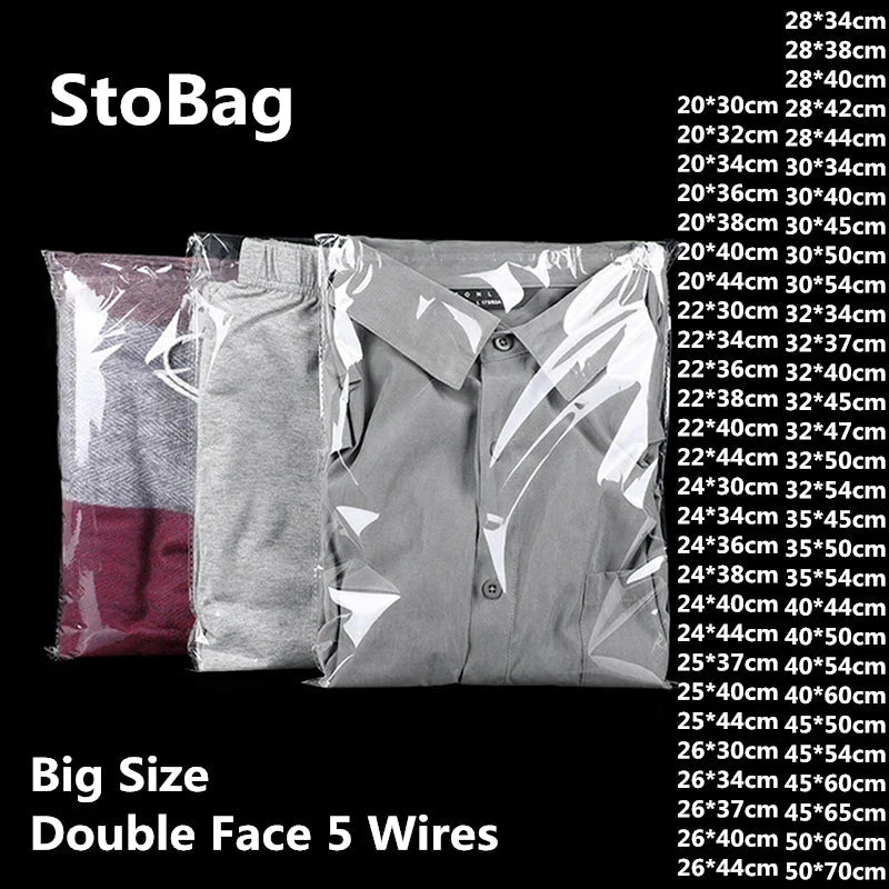 Storeage Bags 100 Pieces Clear Apparel Bags Self Seal