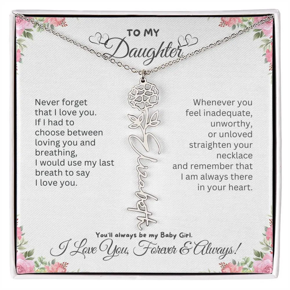 Birth Flower Necklace for Mom | Meaningful Mother's Day Gift from Daughter