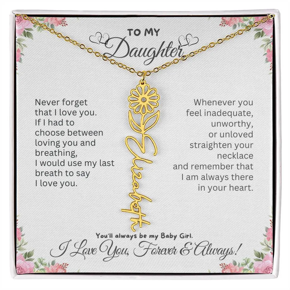 Birth Flower Necklace for Mom | Meaningful Mother's Day Gift from Daughter