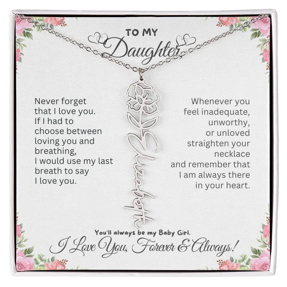Birth Flower Necklace for Mom | Meaningful Mother's Day Gift from Daughter