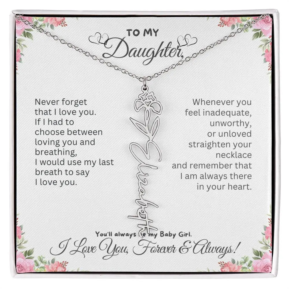 Birth Flower Necklace for Mom | Meaningful Mother's Day Gift from Daughter