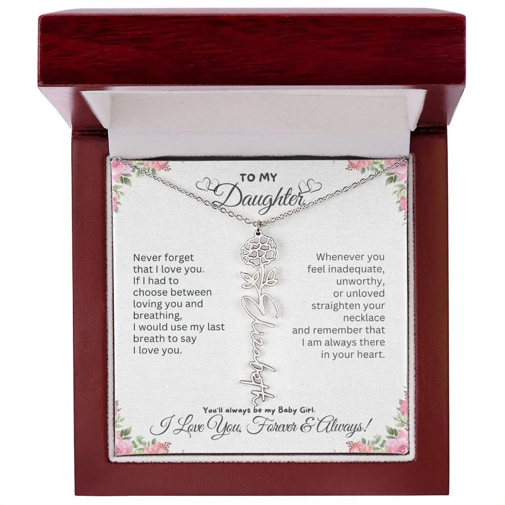 Birth Flower Necklace for Mom | Meaningful Mother's Day Gift from Daughter
