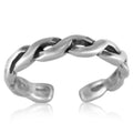 Modern Twist Braid Sterling Silver Toe Ring