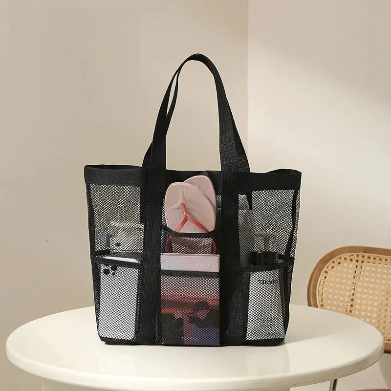 Transparent Mesh Cosmetic Bag