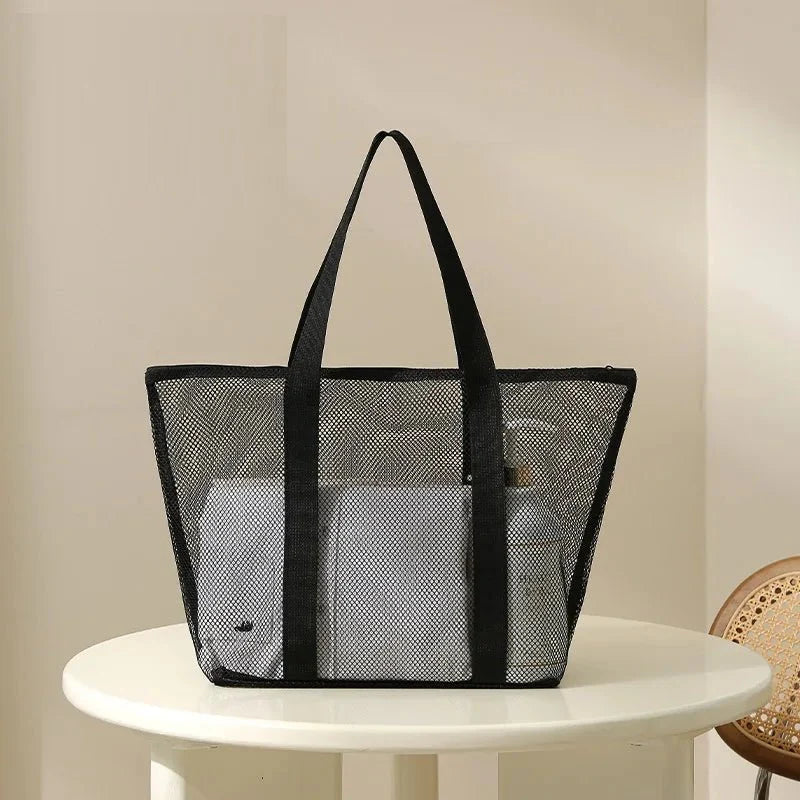 Transparent Mesh Cosmetic Bag