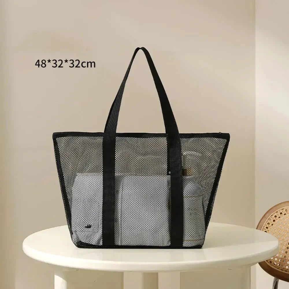 Transparent Mesh Cosmetic Bag