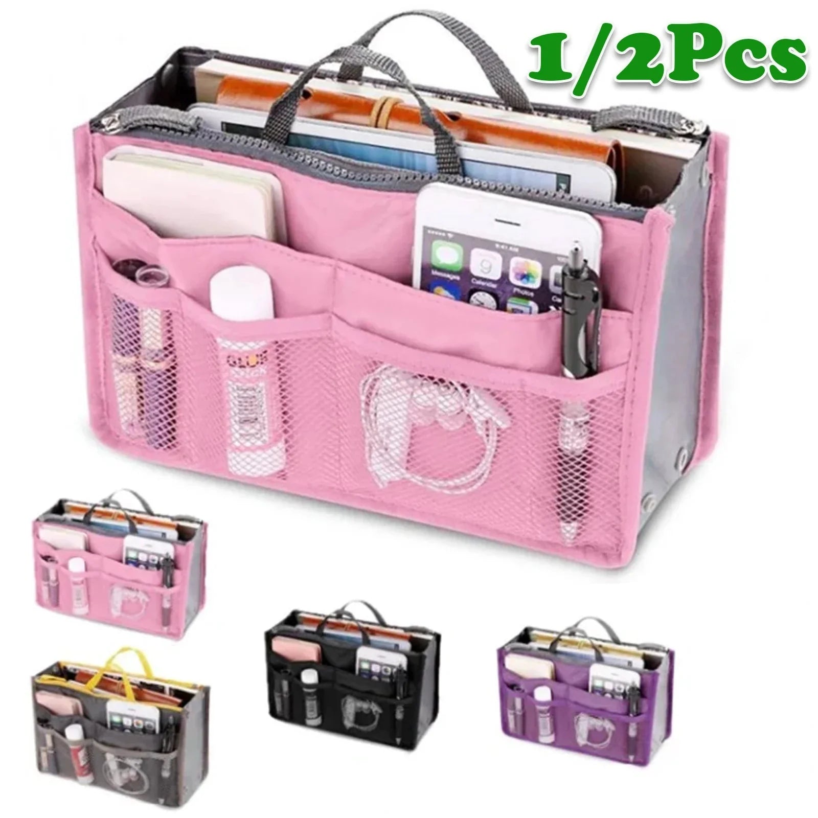 Travel Insert Handbag Organiser Nylon Bag