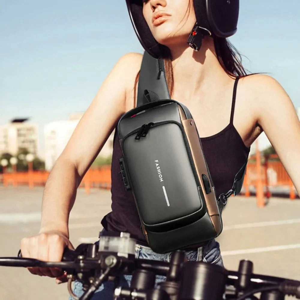 USB Charging Sport Sling Bag